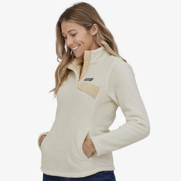 Patagonia Women's Re-Tool Snap T Pullover Ecru  Small - Picture 1 of 5